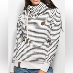 Naketano stripped coal neck sweater